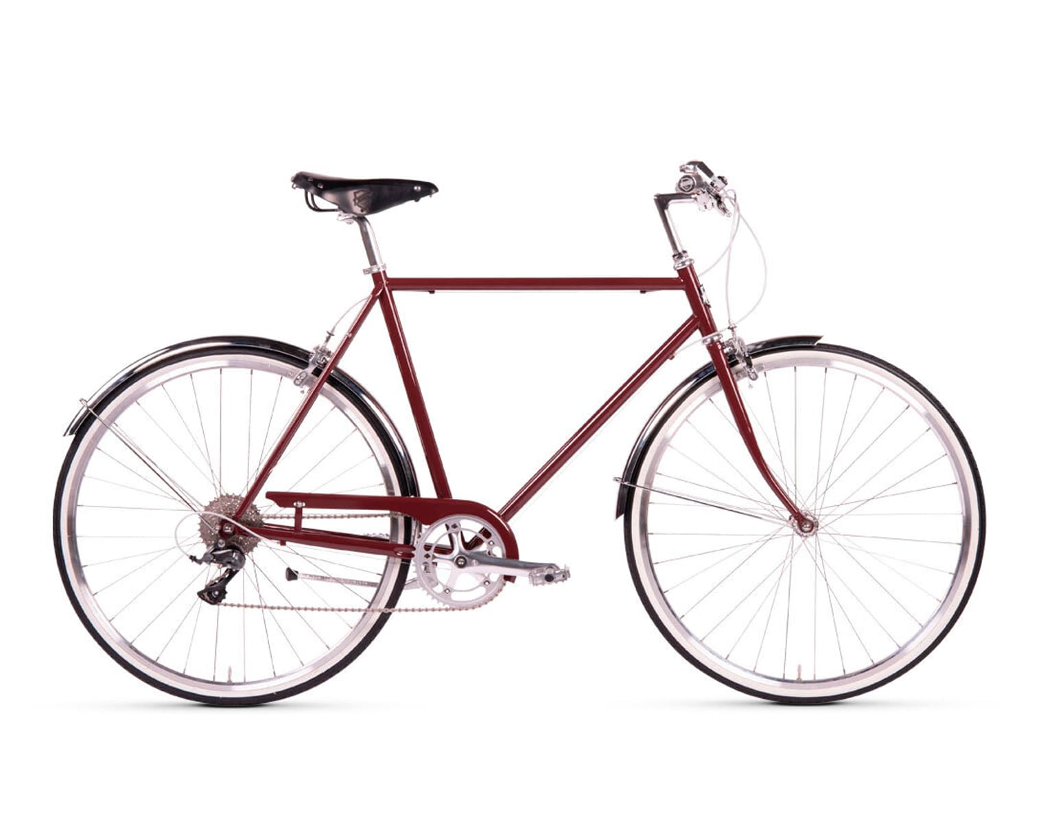 Siech Cycles Siech Cycles Classic 8-Speed Citybike rosso-scuro 1