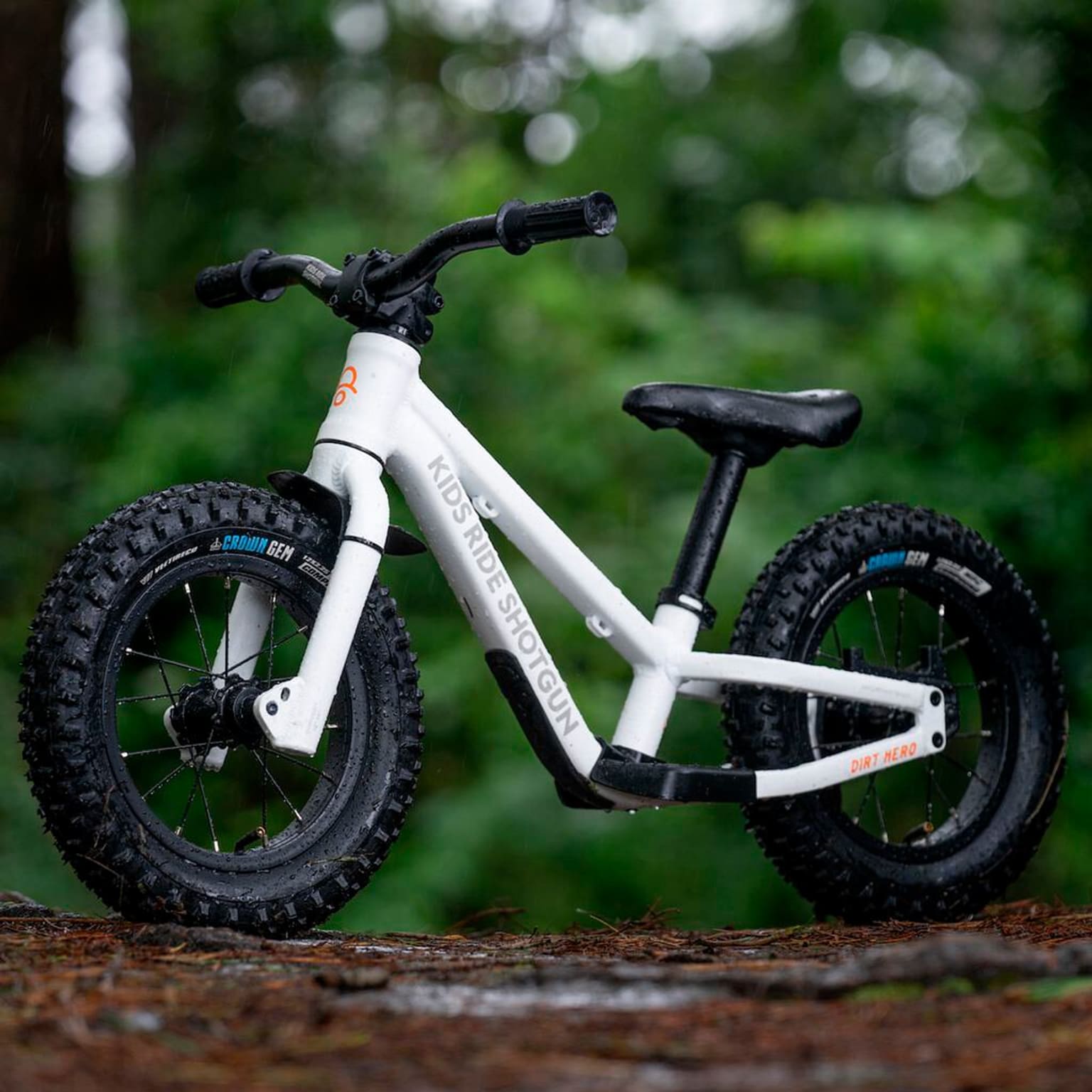 Kids Ride Shotgun 12” Dirt Hero Bicicletta senza pedali bianco 3