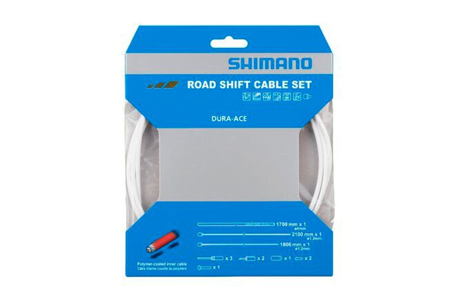 Shimano Shimano Set cavi cambio Dura-Ace BC-9000 rivestiti in polimero Cavi di cambio 1
