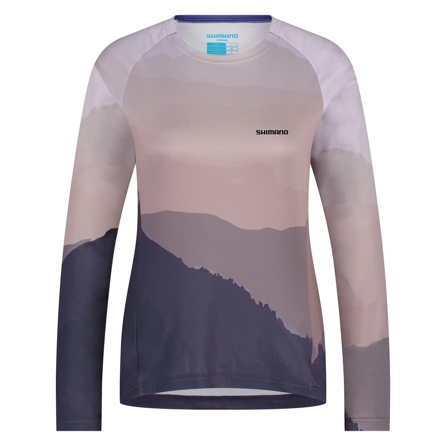 Shimano Shimano Women Sentiero LS Jersey Maglietta da bici rosa antico 1