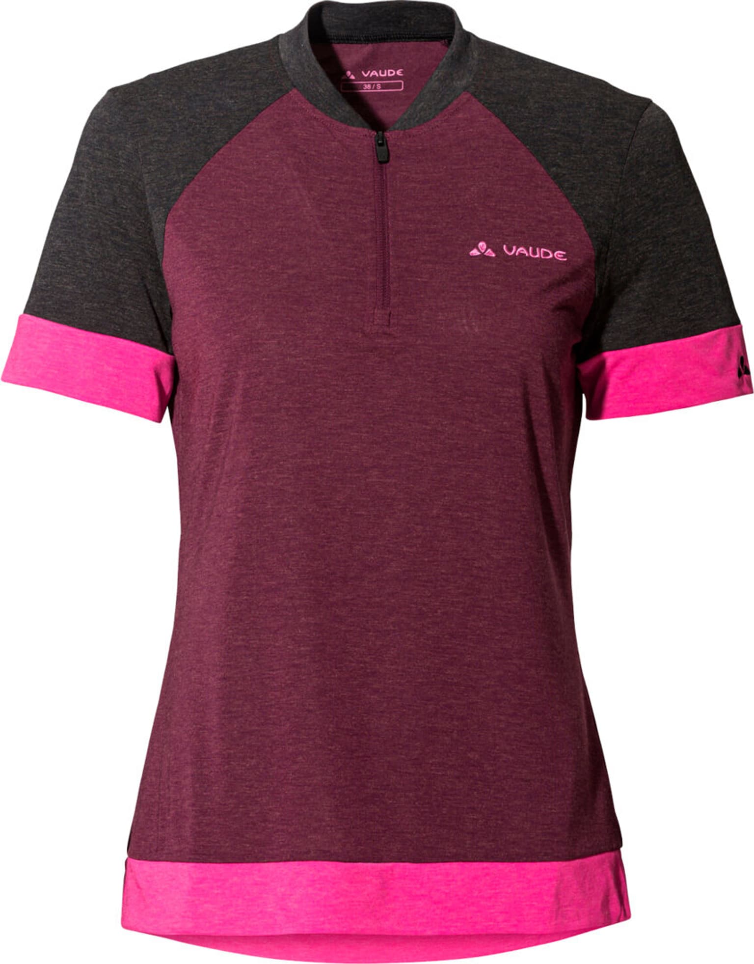 Vaude Altissimo Q-Zip Shirt Chemise de vélo bordeaux 1