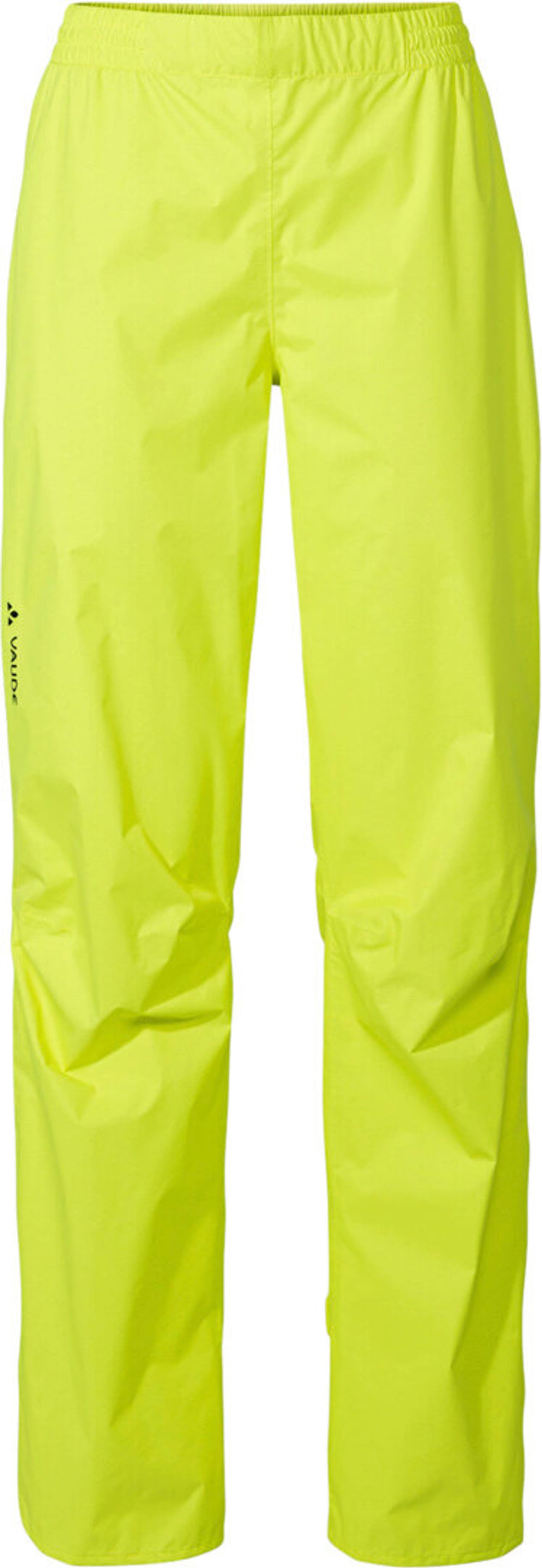 Vaude Drop Pants II Pantalon de pluie jaune néon 1