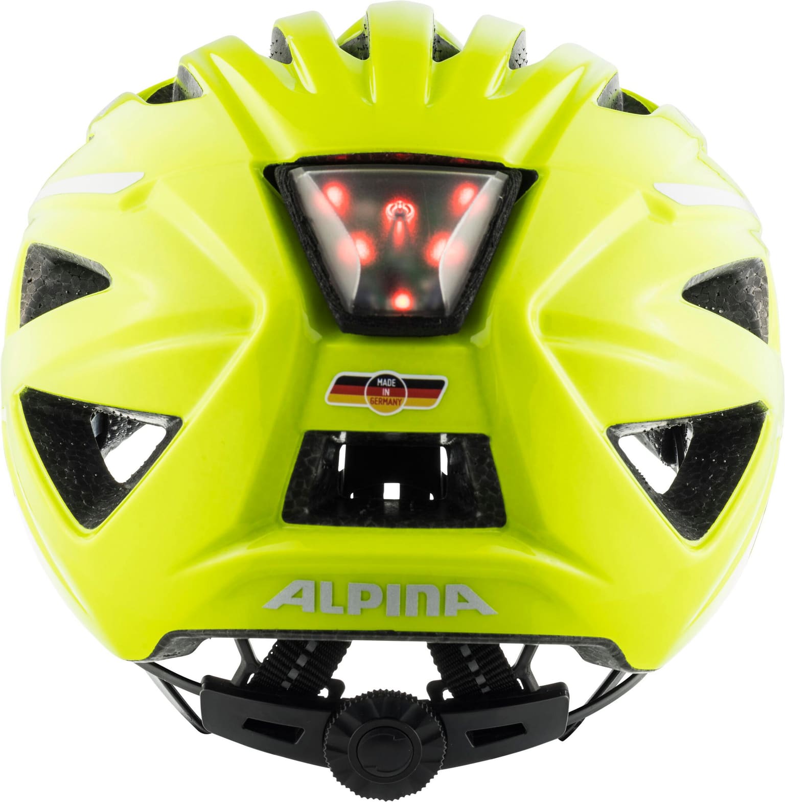 Alpina HAGA be visible gloss Velohelm neongelb 4