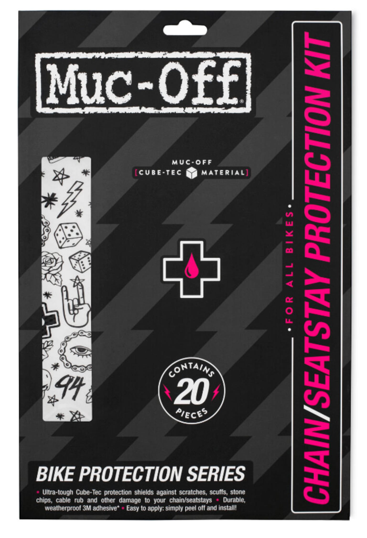 MucOff MucOff Chainstay Protection Kit Film de protection noir 2