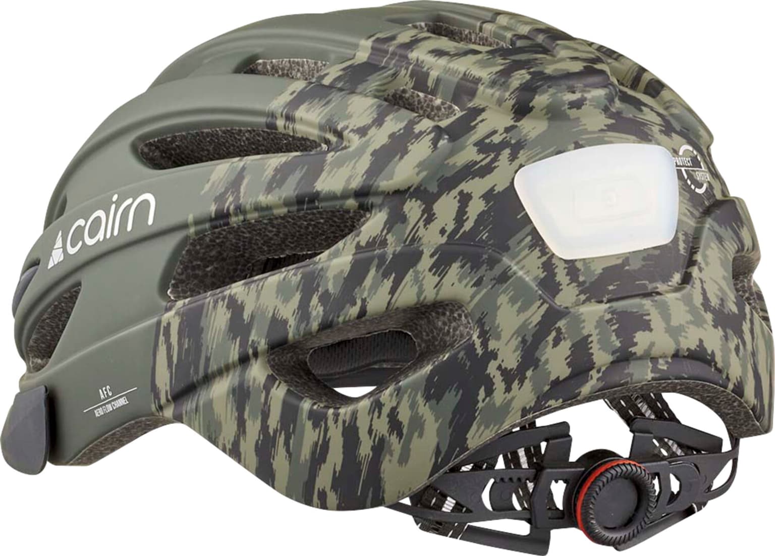 Cairn Fusion LED USB Casco da bicicletta khaki 2