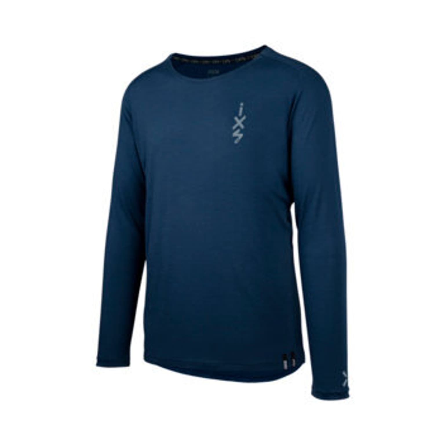 iXS iXS Flow Merino long sleeve jersey Chemise à manches longues bleu-marine 1
