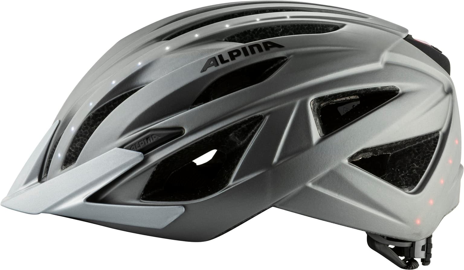 Alpina Alpina Haga LED Casco da bicicletta argento 2