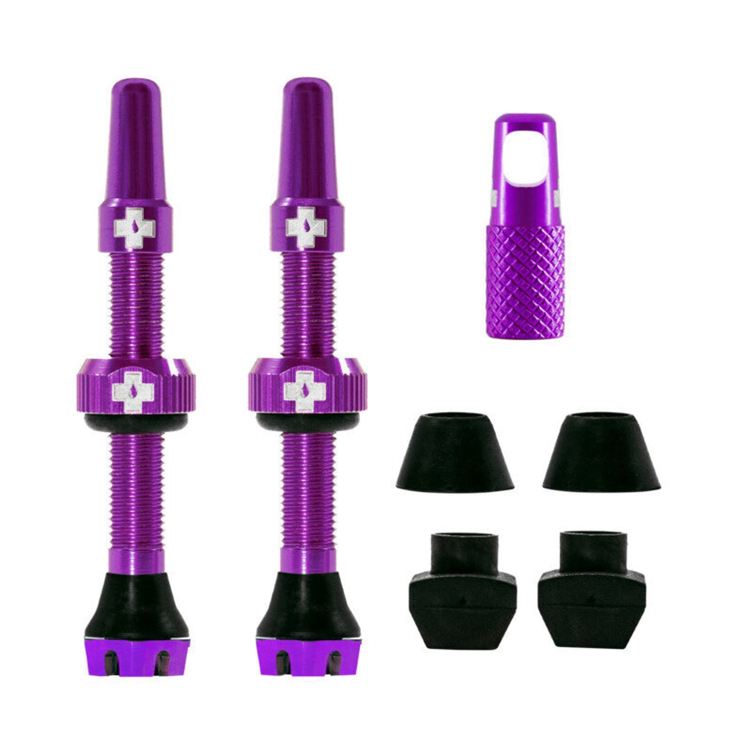 MucOff V2 Tubeless Ventil Kit 44mm Ventile violett 1