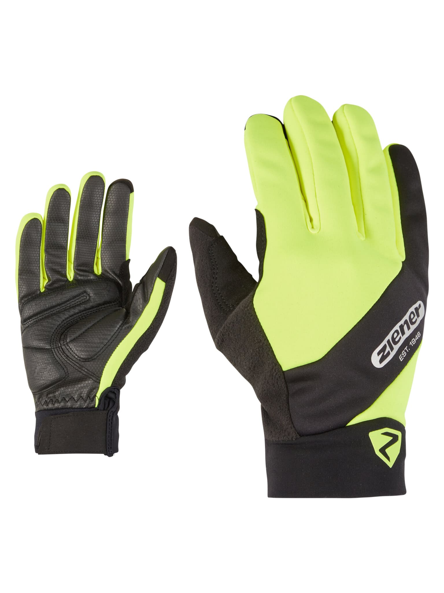 Ziener DARRY TOUCH Gants de vélo jaune néon 3