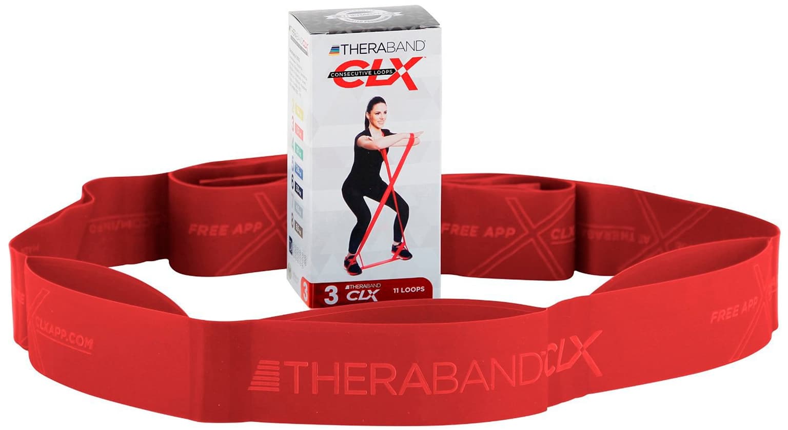 TheraBand TheraBand Theraband  CLX 3 Bande fitness rouge 1