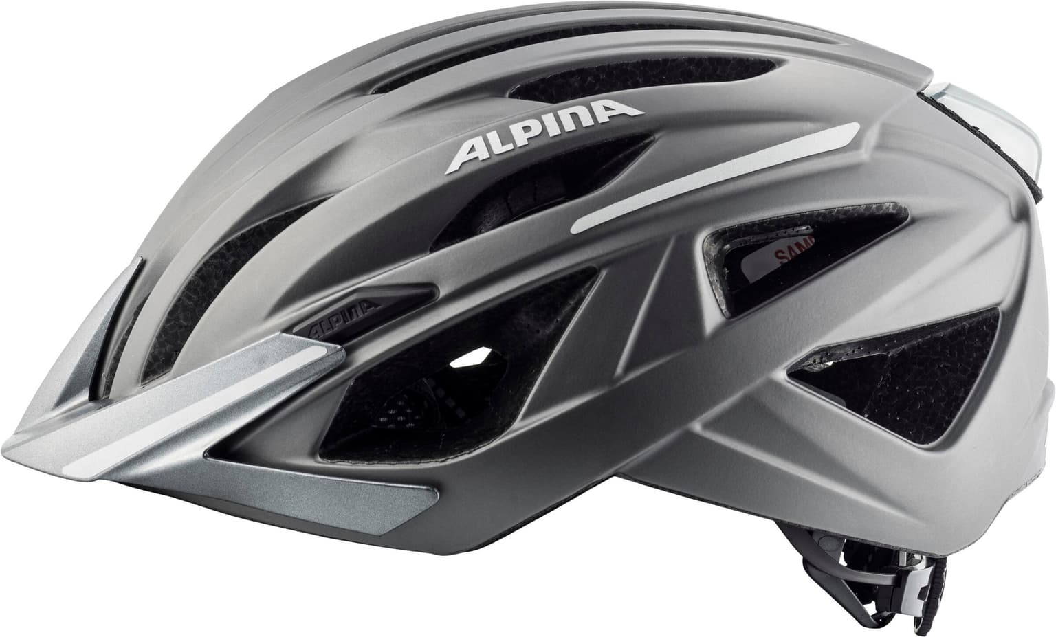 Alpina HAGA darksilver matt Velohelm silberfarben 3