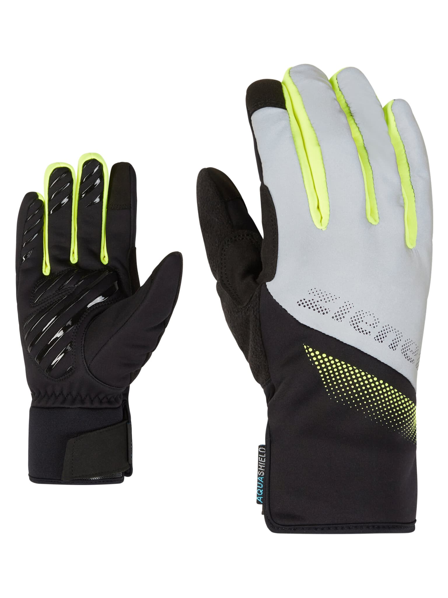 Ziener DILIP AS(R) TOUCH Guanti da bici giallo neon 3