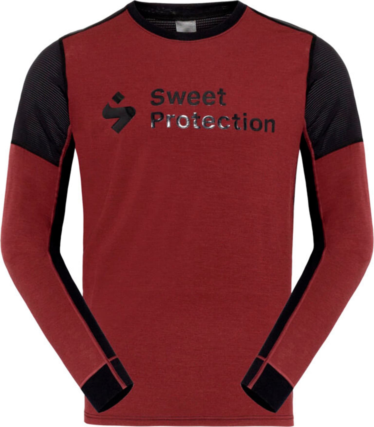 Sweet Protection Hunter Merino Hybrid L Chemise à manches longues rouge foncé 1