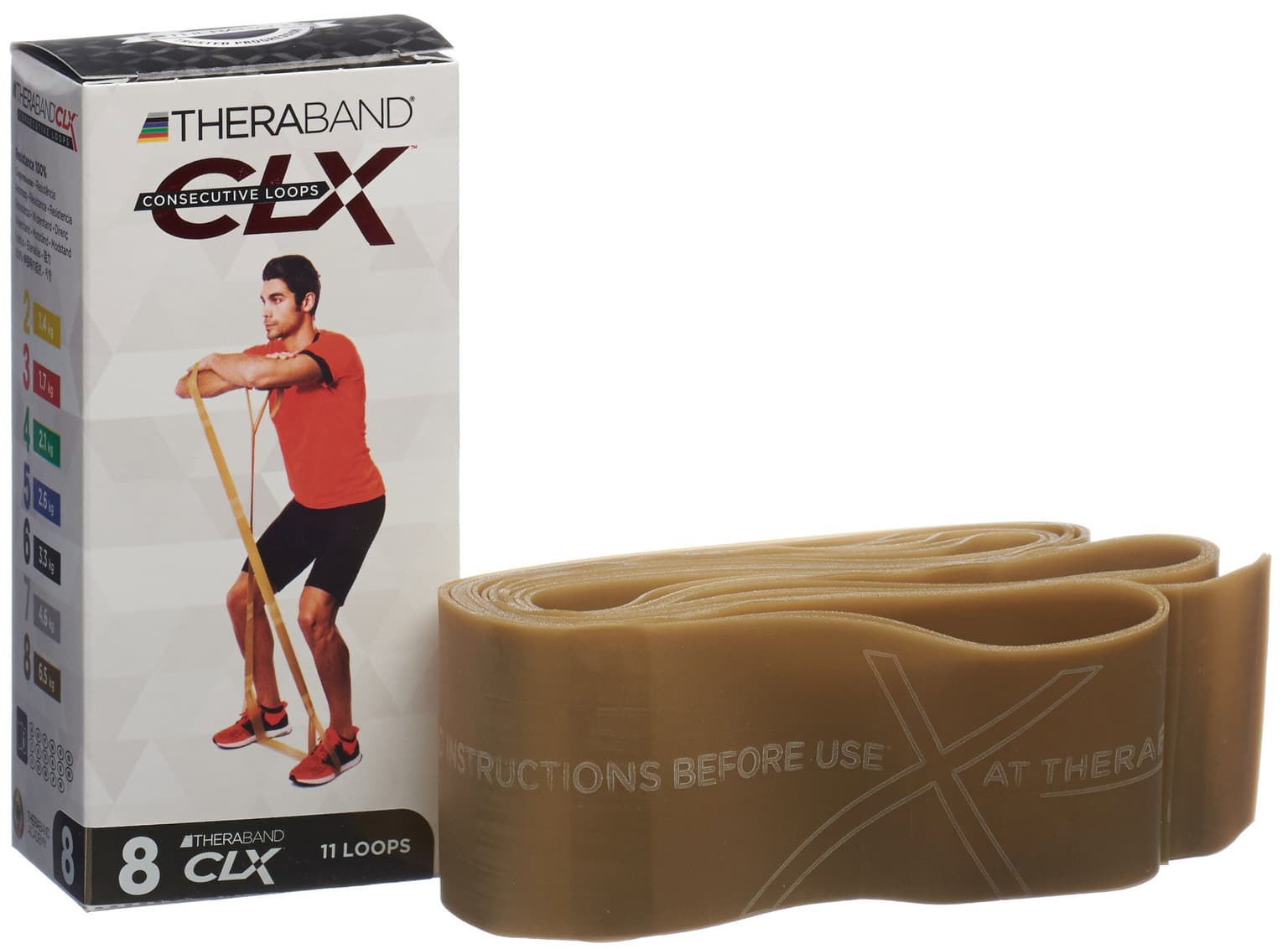 TheraBand TheraBand Theraband  CLX 8 Bande fitness or 3