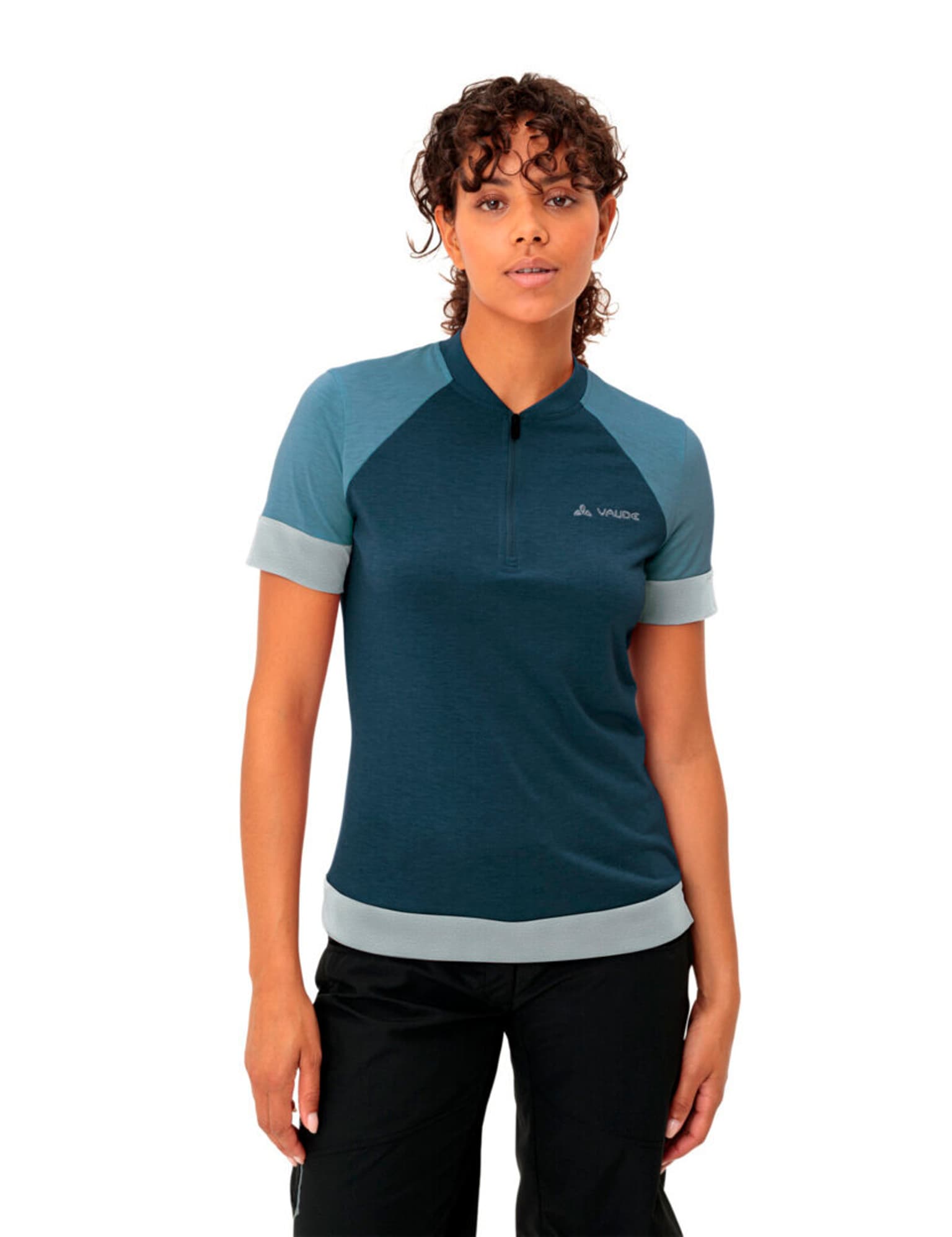 Vaude Altissimo Q-Zip Shirt Chemise de vélo bleu foncé 3