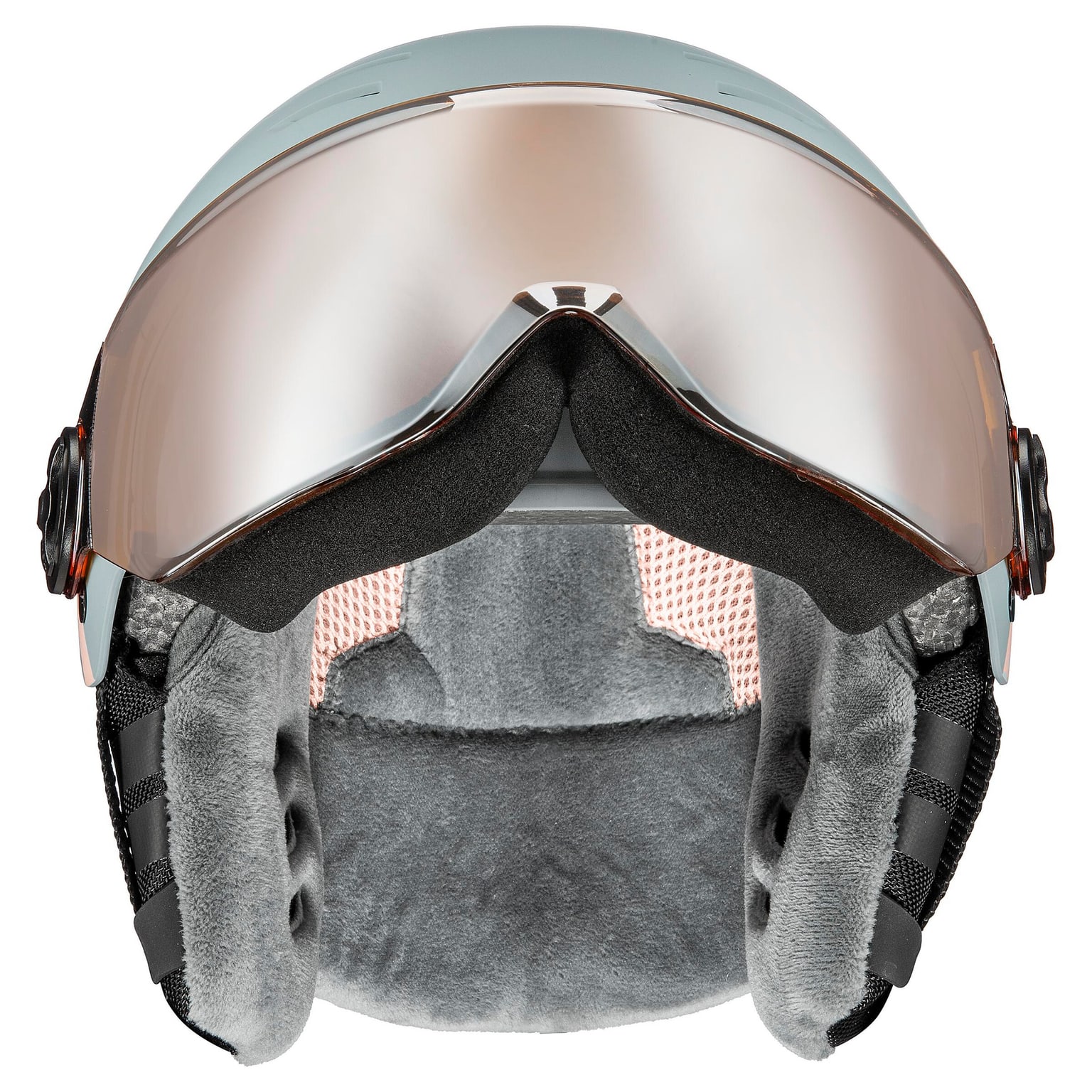 Uvex rocket jr. visor Skihelm Hellgrau 4