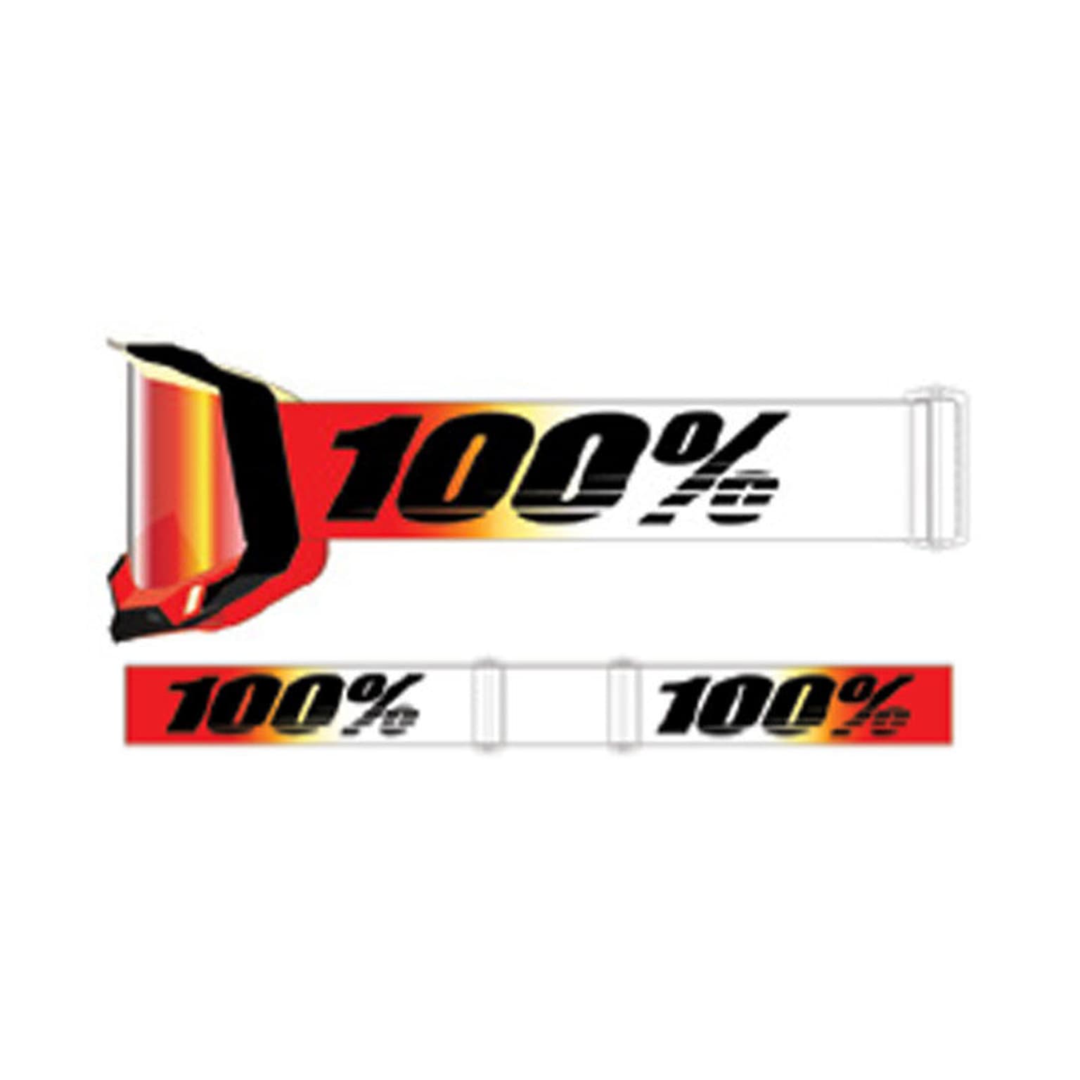100% 100% Racecraft 2 Lunettes VTT rouge-claire 1