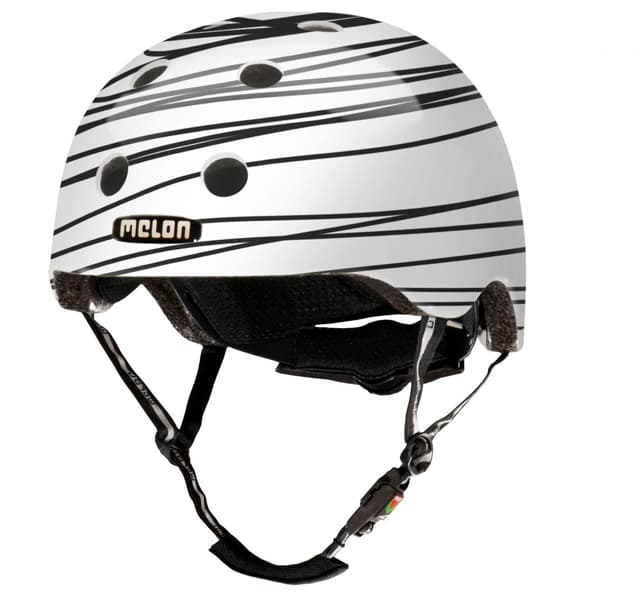 melon Scribble Casque de vélo blanc