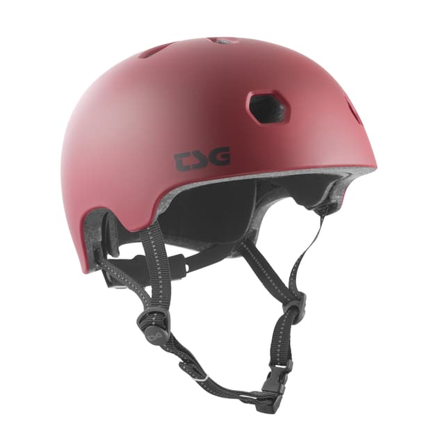 tsg META SOLID COLOR Casco da bicicletta rosso-scuro