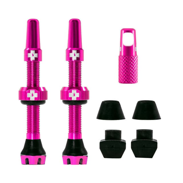 mucoff V2 Tubeless Ventil Kit 44mm Ventile pink