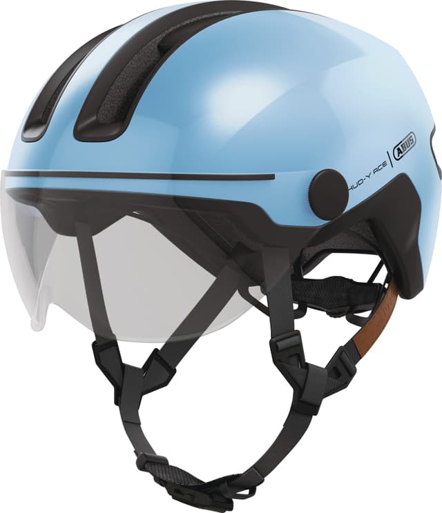 abus HUD-Y ACE Velohelm hellblau