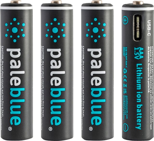 pale-blue Battery AAA USB-C 4pcs Pile rechargeable