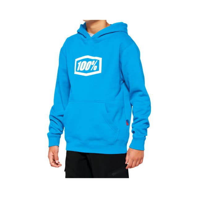 100 Icon Youth Hoodie azur