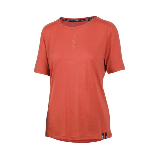 ixs Women's Flow Merino Jersey T-shirt rosso-chiaro