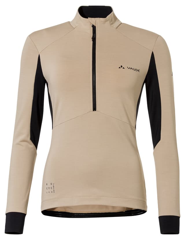 vaude Kuro Halfzip LS Tricot Bikeshirt sand