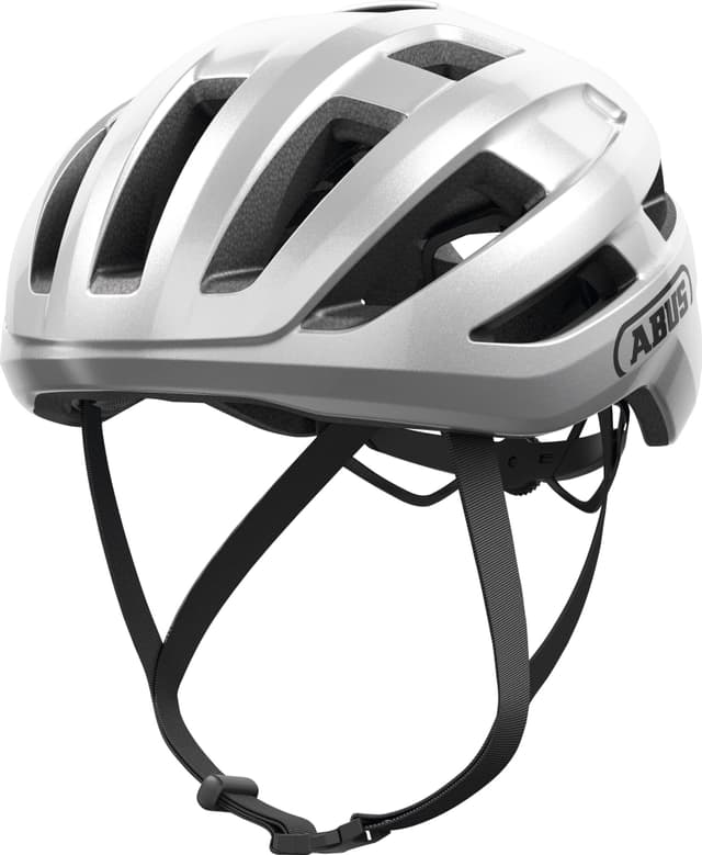 abus PowerDome Velohelm silberfarben