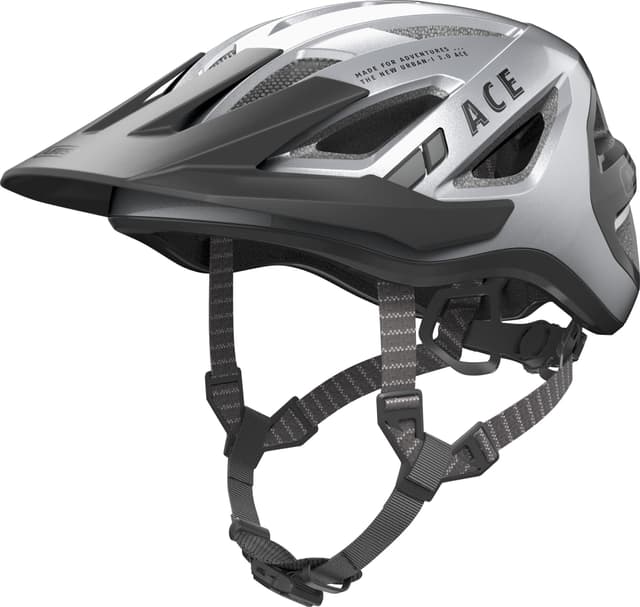 abus Urban-I 3.0 ACE Velohelm silberfarben