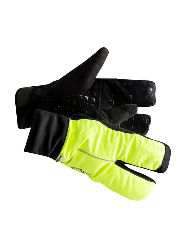 craft ADV SUBZ SIBERIAN SPLIT FINGER GLOVE Guanti da bici giallo-neon