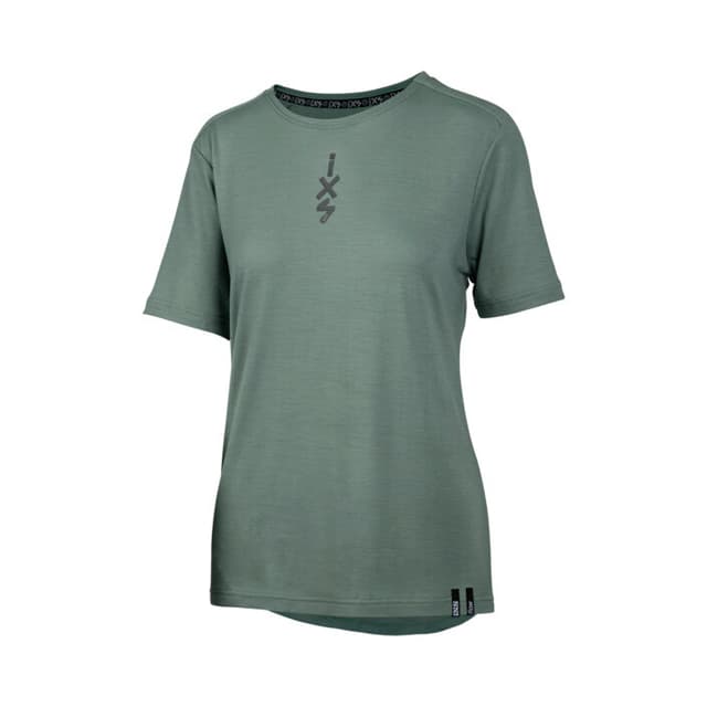 ixs Women's Flow Merino Jersey T-shirt smeraldo