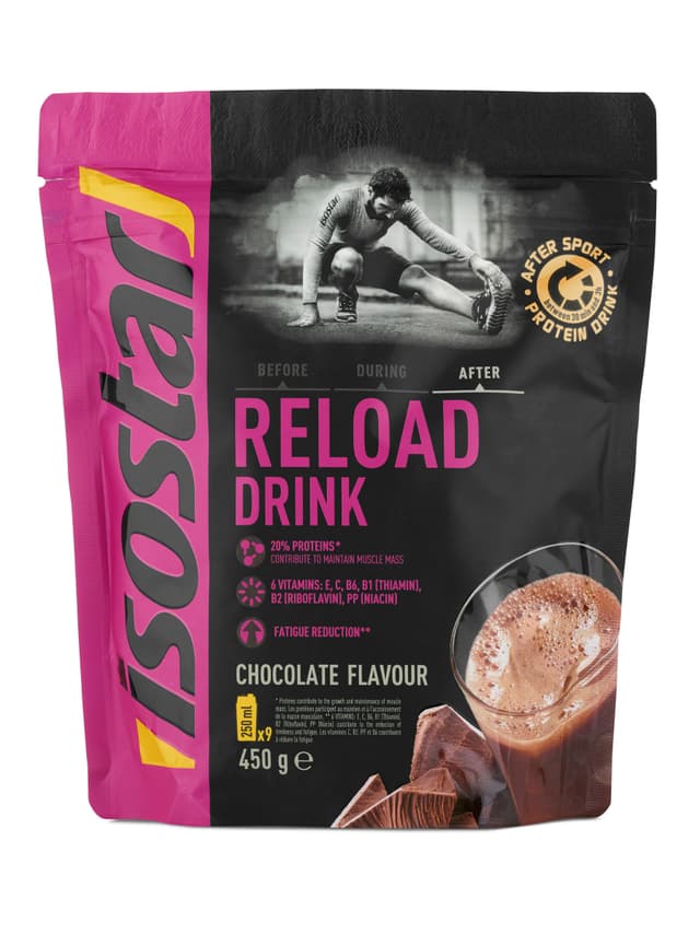 isostar Reload Drink Schokolade Polvere proteico
