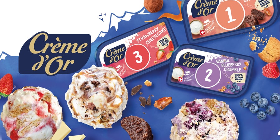 Sélectionnez les glaces Crème d’Or qui seront en rayon