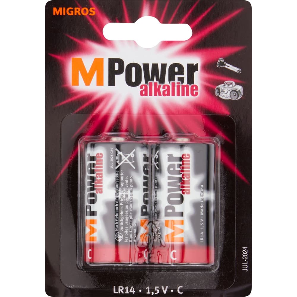 Achat M Power alkaline · Piles · LR14 - 1.5V - C • Migros