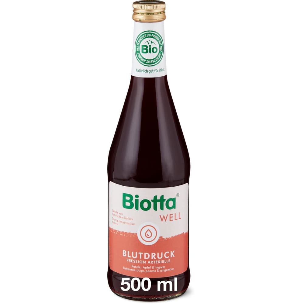 Biotta Well · Frucht- &amp; Gemüsesaft · Blutdruck • Migros