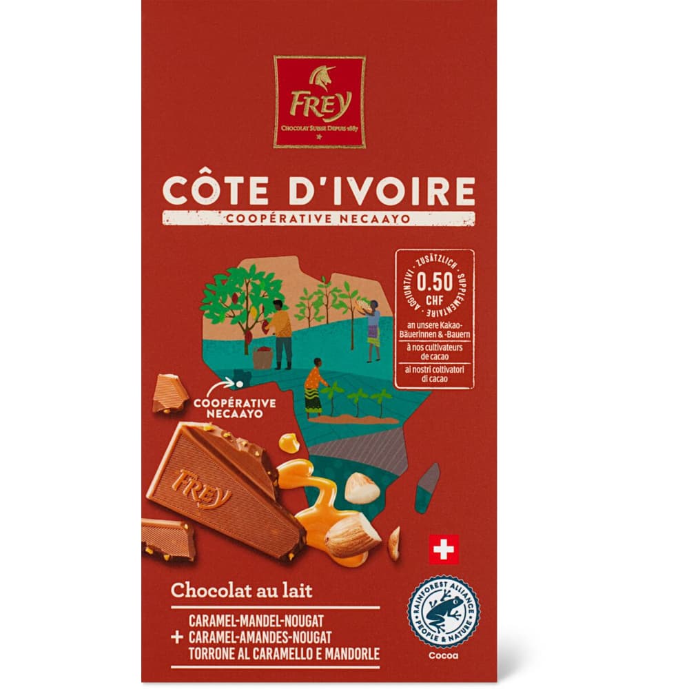 Buy Frey Côte d&amp;#39;Ivoire Necaayo · Chocolate bars · caramel-almond-nougat ...