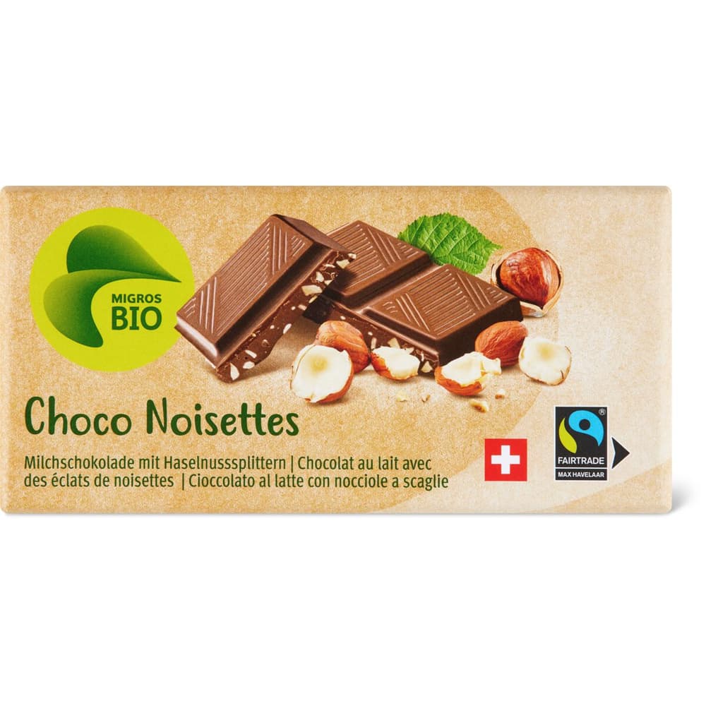 Barre chocolat lait noisette Bio, Confiseries