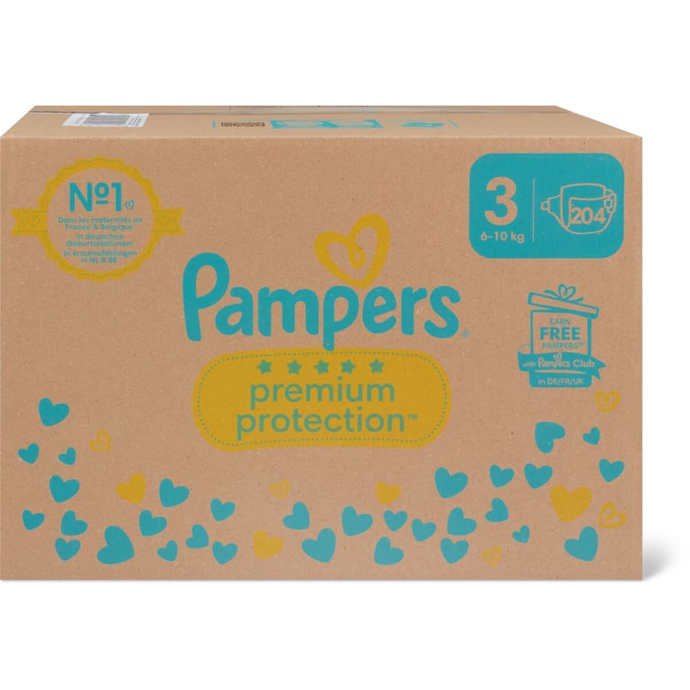 Premium Protection Luiers - Maat 3 (6-10 kg) - 204 stuks