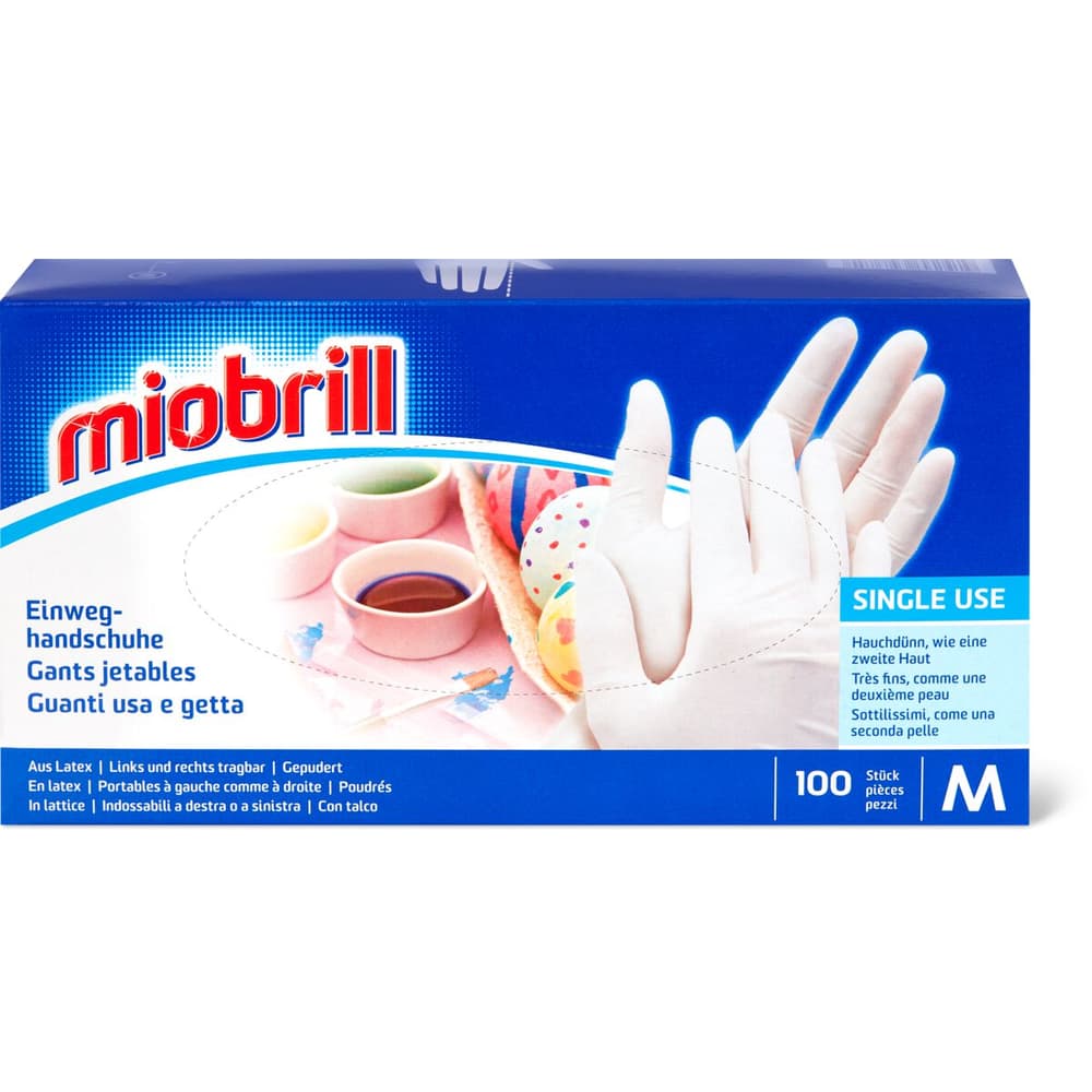 Miobrill · Disposable gloves in latex · Size M • Migros