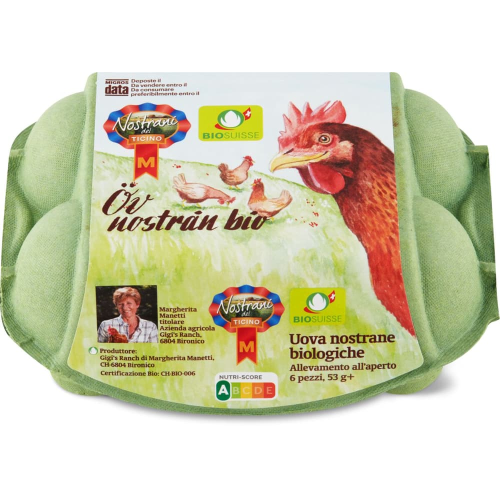 Migros Bio Eier CH Freiland 63g+ • Migros