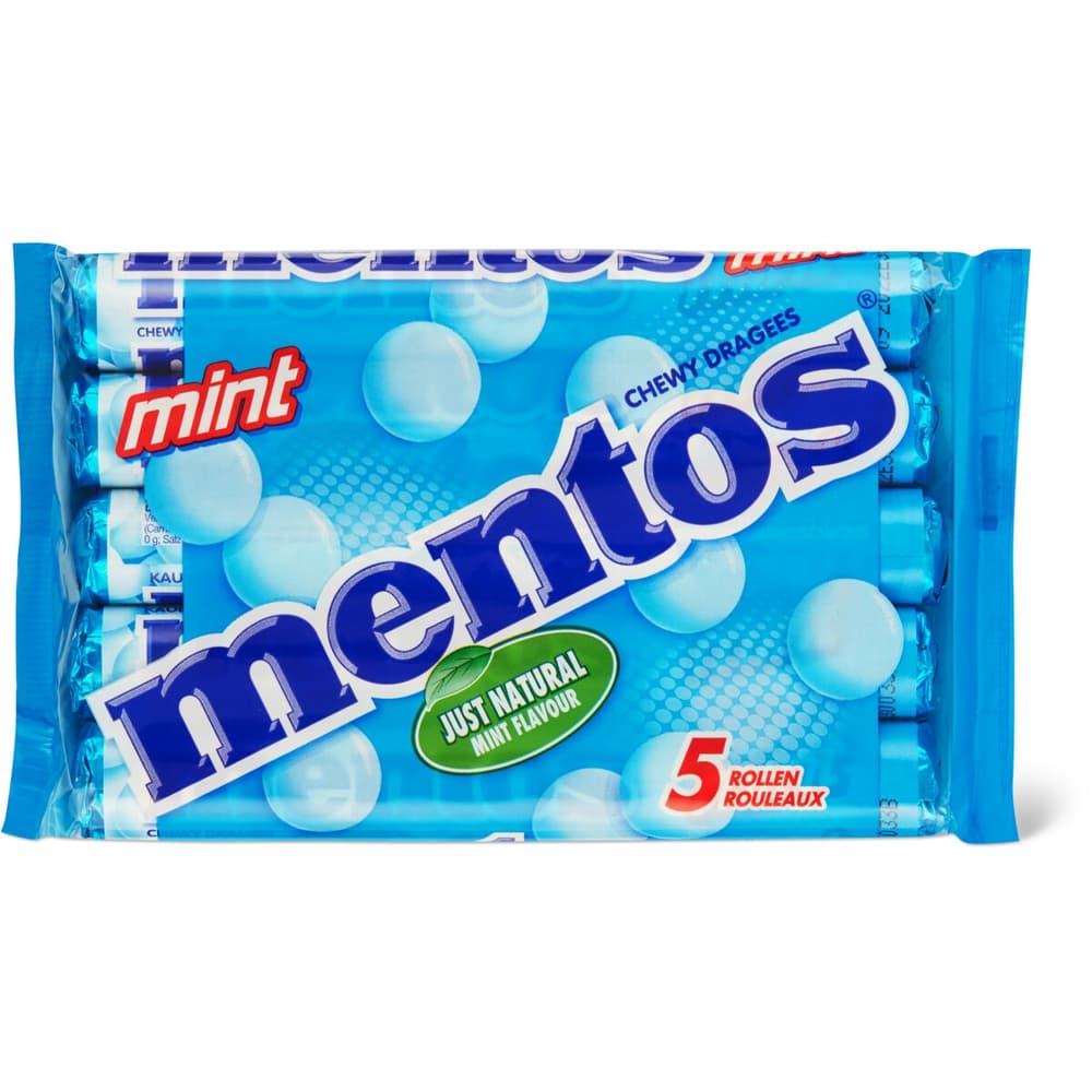 Stock Bureau - MENTOS Présentoir 250 Sachets de 2 Bonbons Mint Menthe