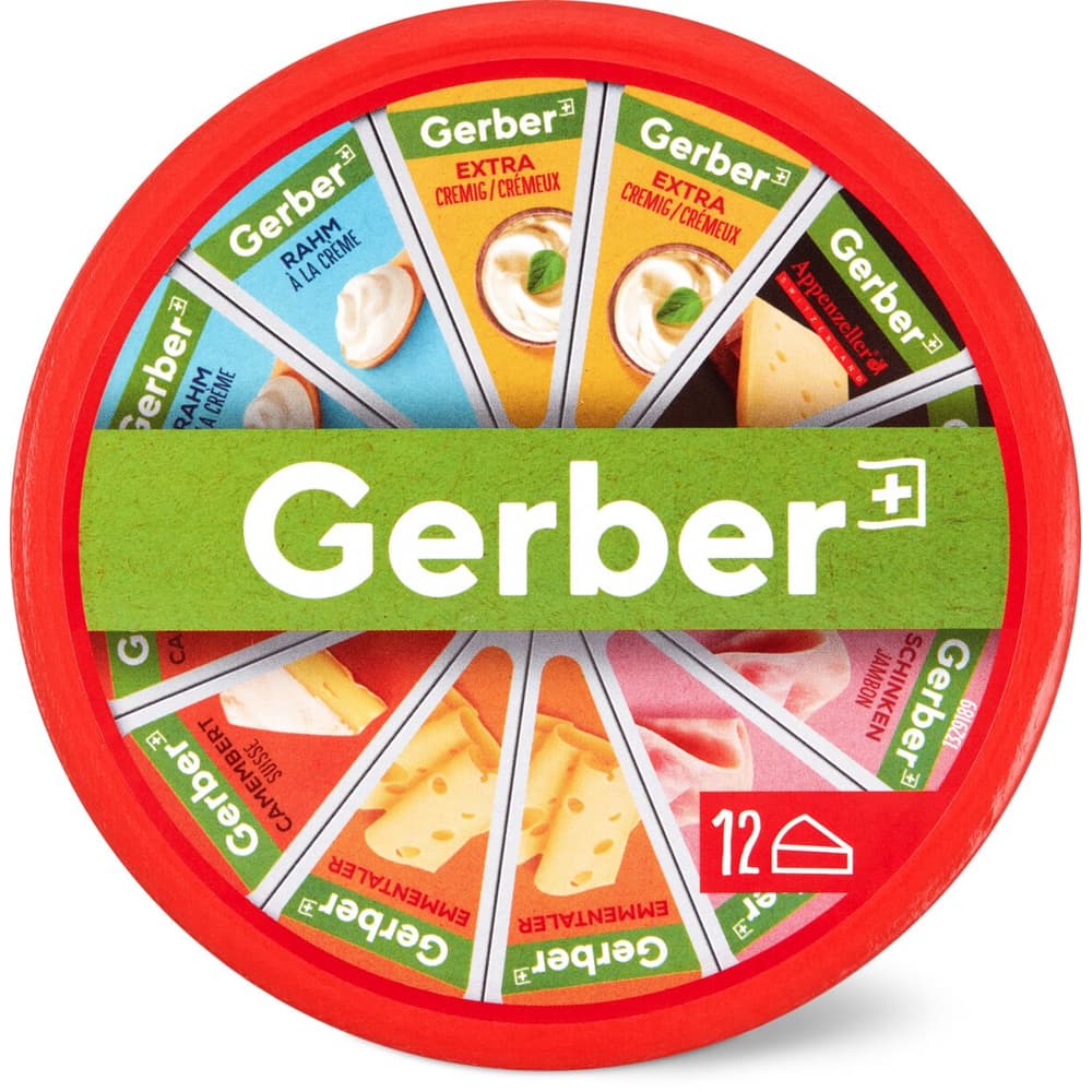 Gerber · Assortiment de 12 fromages fondus à tartiner • Migros