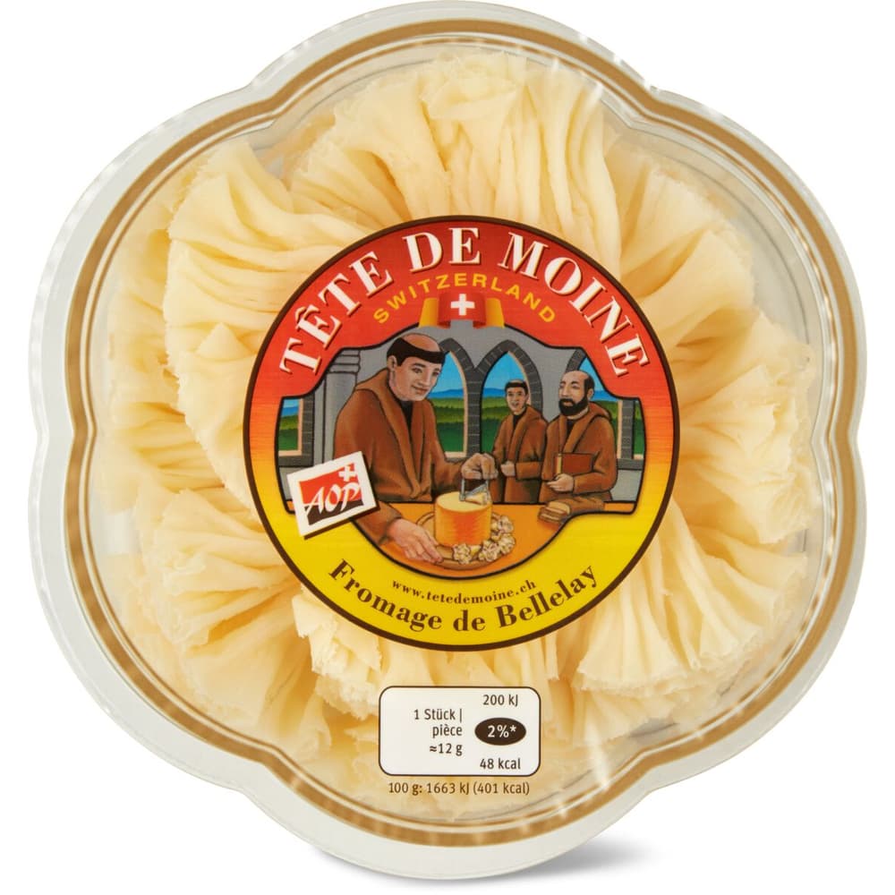 Acquista Tête de Moine · Formaggio svizzero a pasta semidura, grasso, a  latte crudo · Rosette • Migros