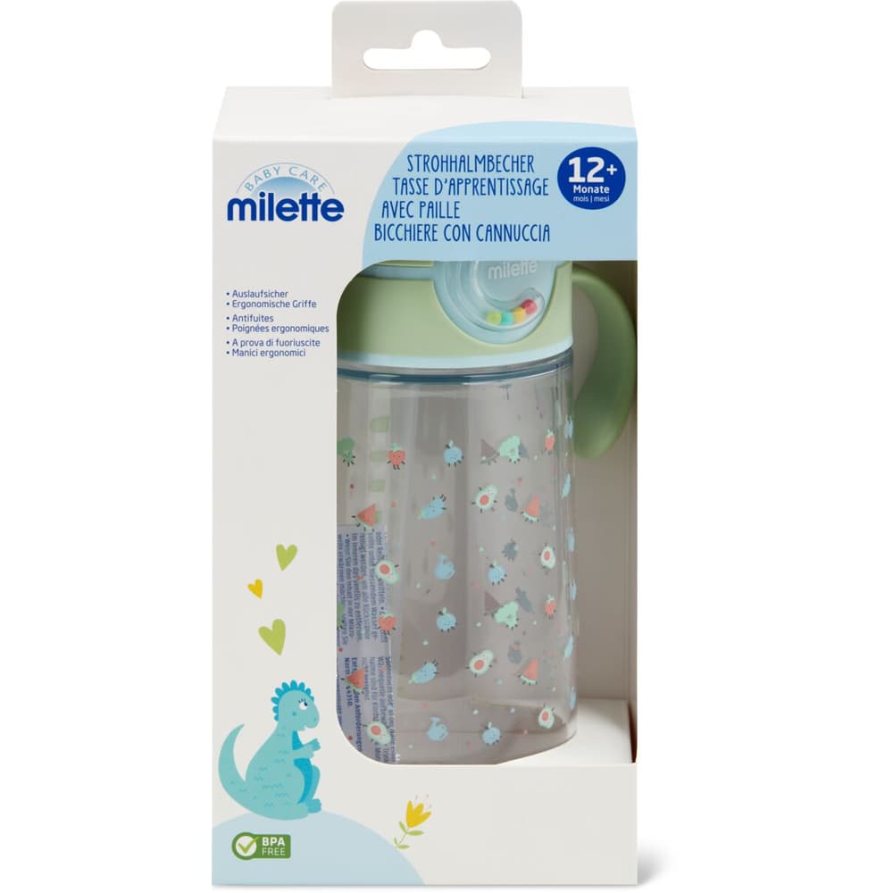 Buy Milette Baby Care · Learning cup with straw · Green - +12 months - BPA  free • Migros