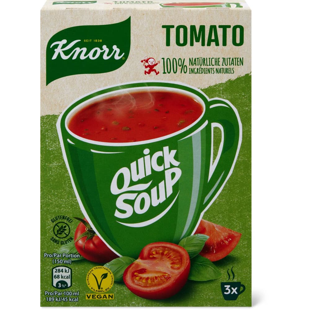 Knorr Quick Soup · Soupe · aux tomates • Migros