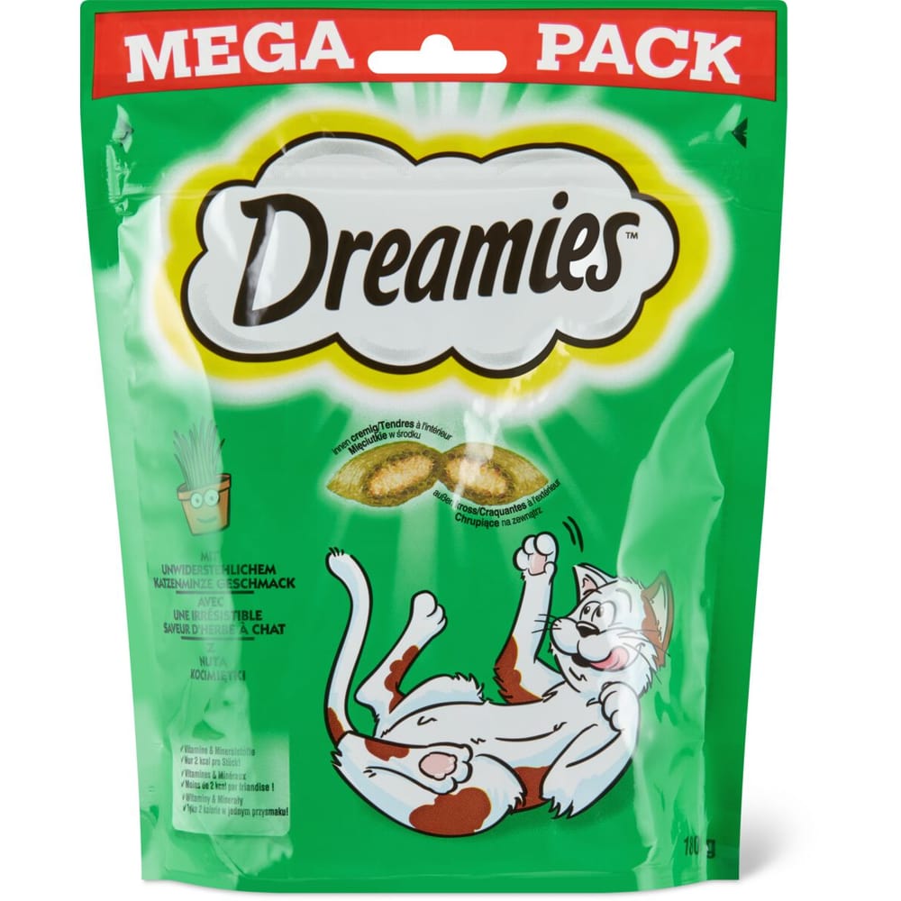 Dreamies Snack Per Gatti Al Sapore Di Erba Gatta - Croccanti Fuori E Morbidi Dentro, Confezione Da 6x60g - Foto 8