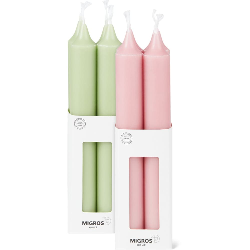 Bougies Chandelles X3 Avec Supports étoile Rose - Paraffine, 17cm, Durée 4h, Décoration