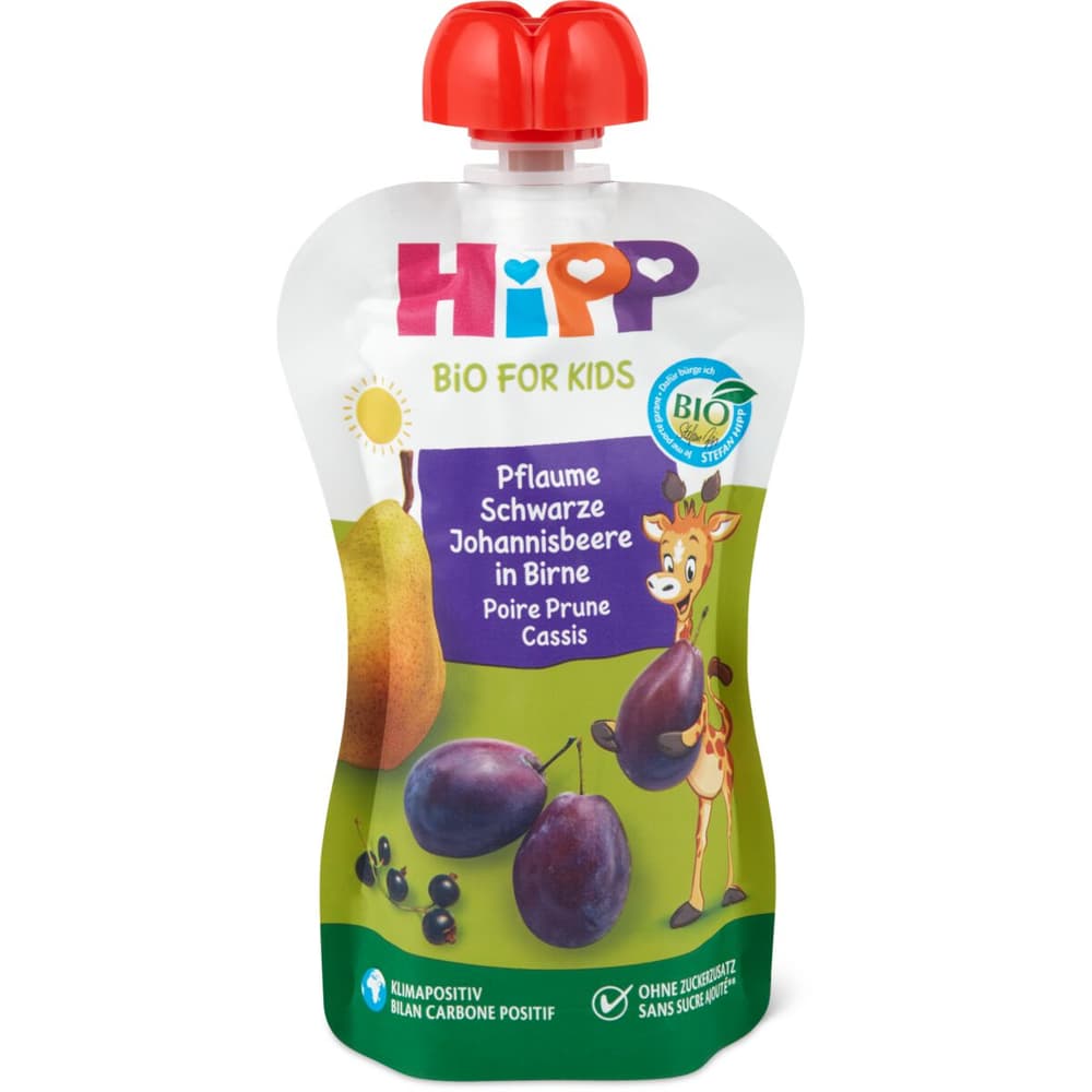 HiPP Bio · Quetschbeutel für Babys Pflaume-Schwarze Johannisberg in ...